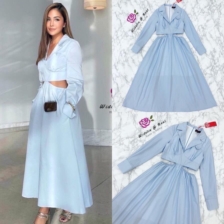 Dress เดรสตัวยาวเว้าเอวแสนสวย รุ่นนี้สวยปังมากแม่ มีความหรูดูเซ็กซี่เบาๆ เนื้อผ้า เชิ้ตอย่างดี งานเกรดพรีเมี่ยม งานคัทติ้งเนี้ยบมาก สินค้าคุณภาพ (พร้อมส่ง)