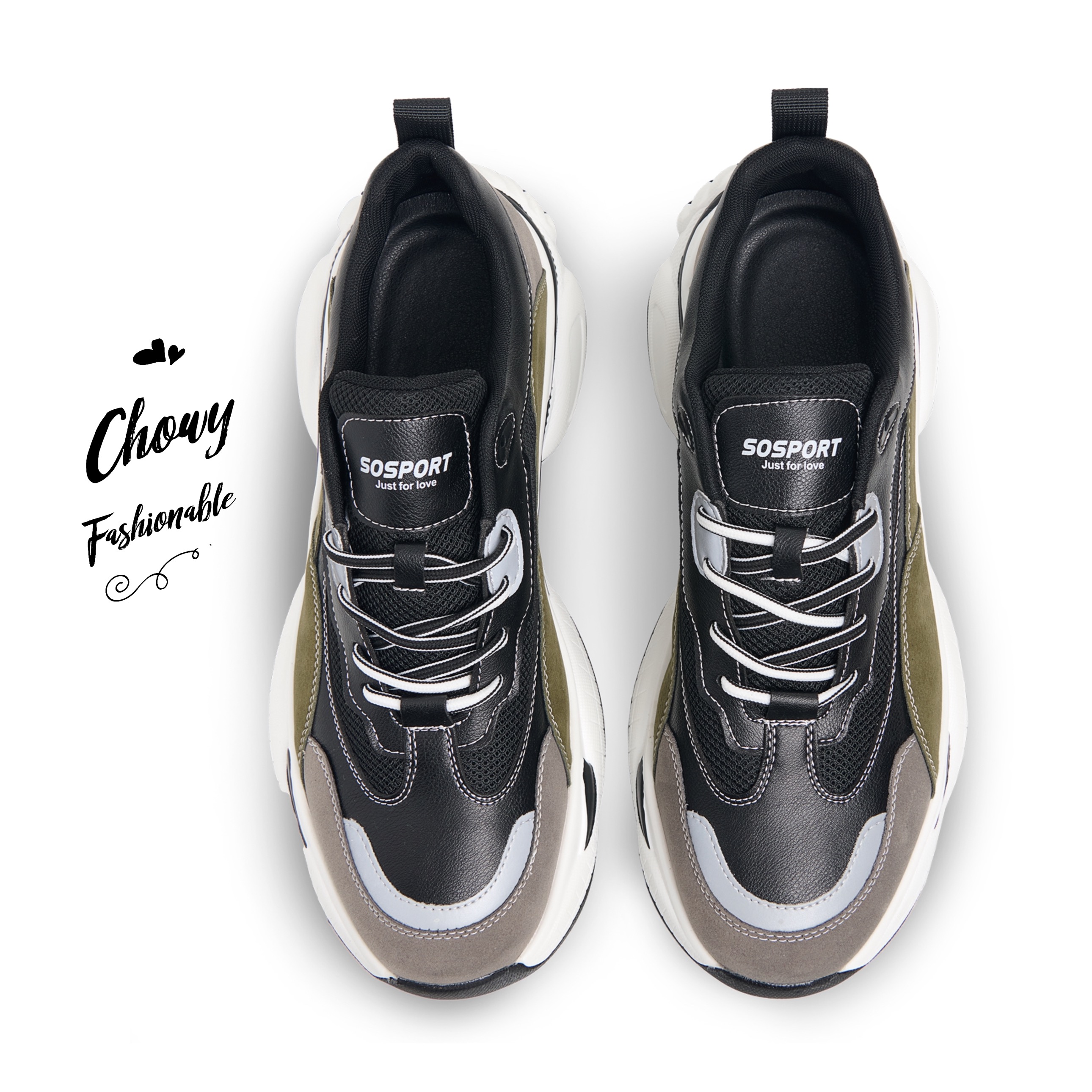 รองเท้าผ้าใบผู้ชายไซส์ใหญ่ 50 51 (13US) Men Fashion Sneaker KR1235