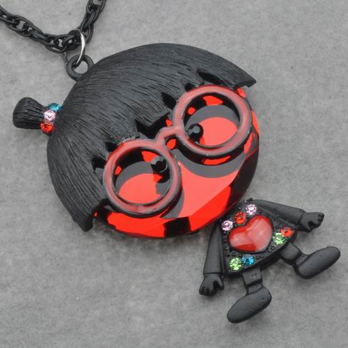 สร้อยคอเด็กแนวเด็กแว่นโต คริสตัลสดใส สวยน่ารักมว๊าก