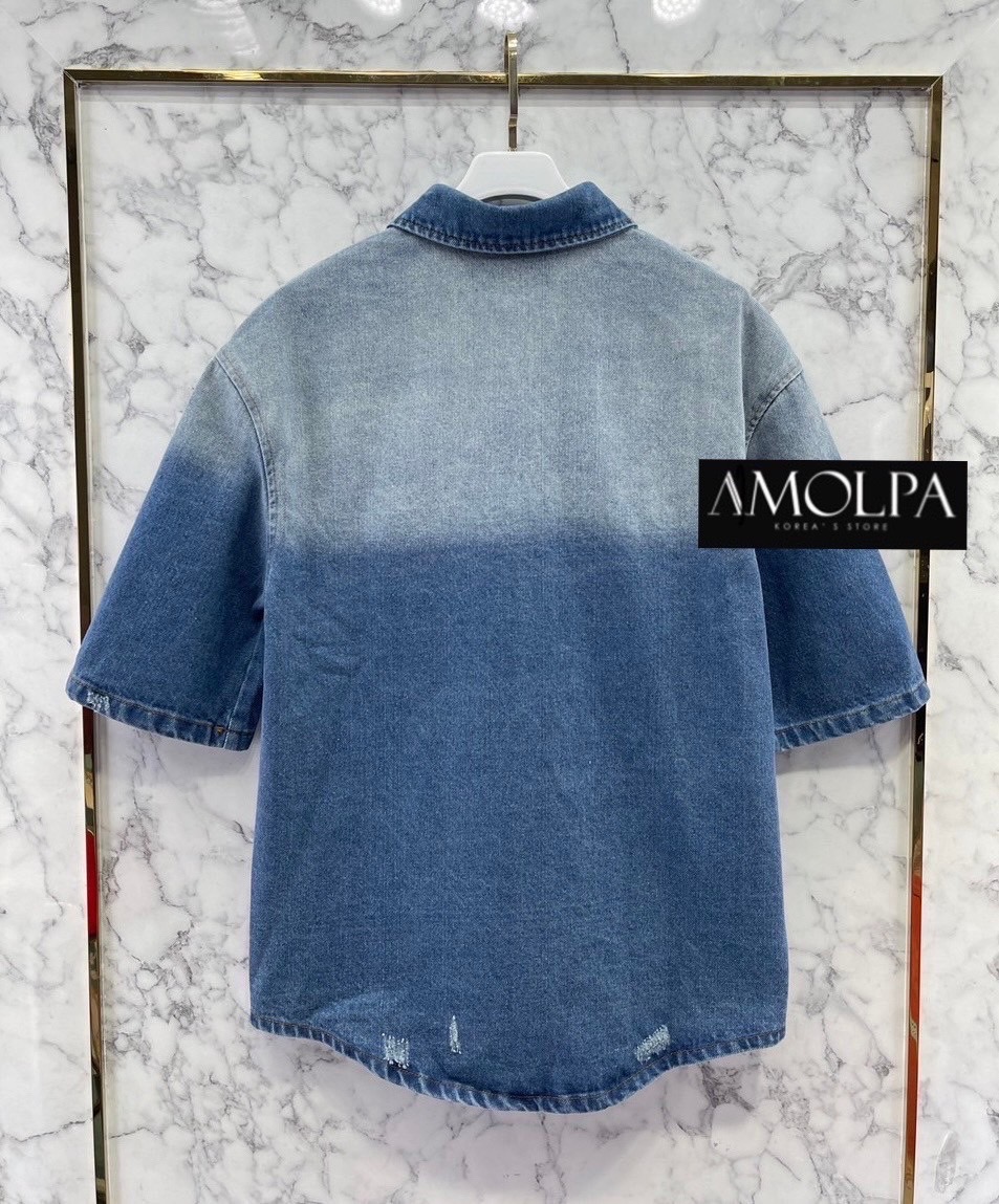 เชิ้ต PD. DENIM คอลเลคชั่นใหม่ 2024SS ตัวเสื้อเป็นเชิ้ตยีนส์ PD ผ้ายีนส์แท้ หน้าอกติด LOGO PD. กระดุมปั้มทุกเม็ด ใส่สบาย : สินค้าคุณภาพ (พร้อมส่ง)