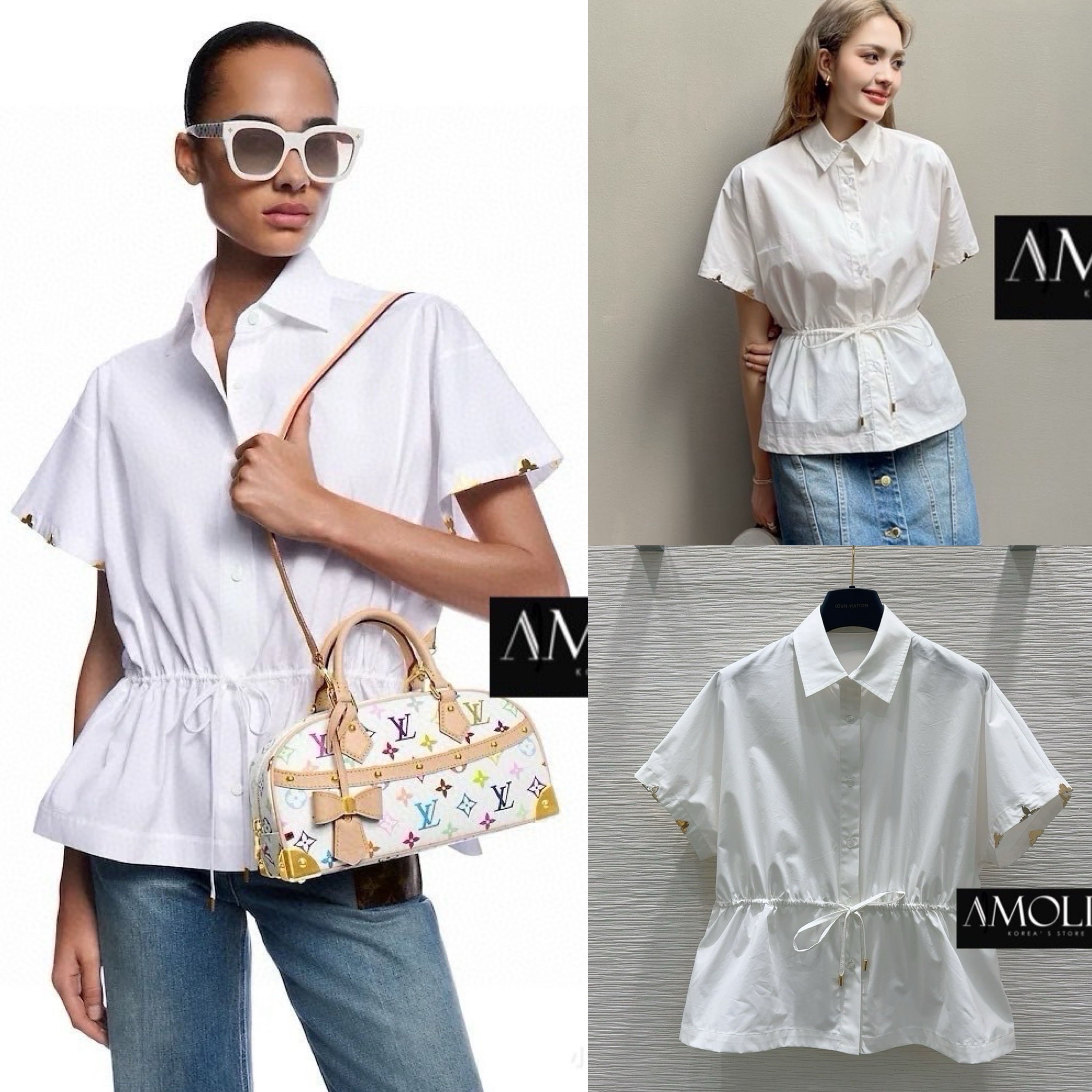 เชิ้ต LV. เนื้อผ้าอย่างดี สวยหรู ดูแพง ใส่สบาย : สินค้าคุณภาพ (พร้อมส่ง)