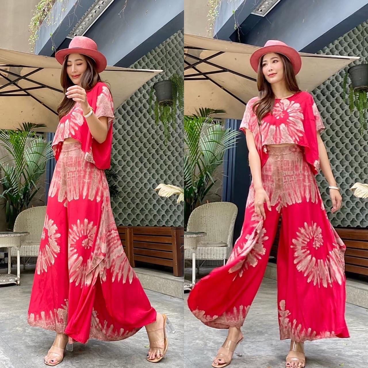 ชุดเซตผ้ามัดย้อม เนื้อบาง สวยพริ้ว ใส่ไปเที่ยวไหนก็สวย ป้วะ ปังปุริเย่ (พร้อมส่ง)