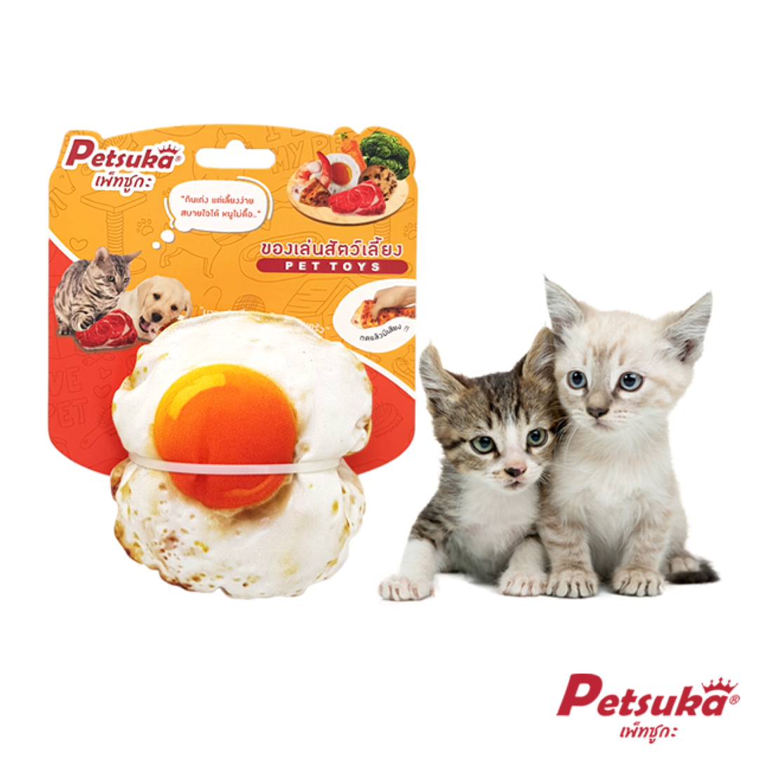 ตุ๊กตาไข่ดาวนุ่มนิ่ม Petsuka ของเล่นสัตว์เลี้ยง มีเสียง