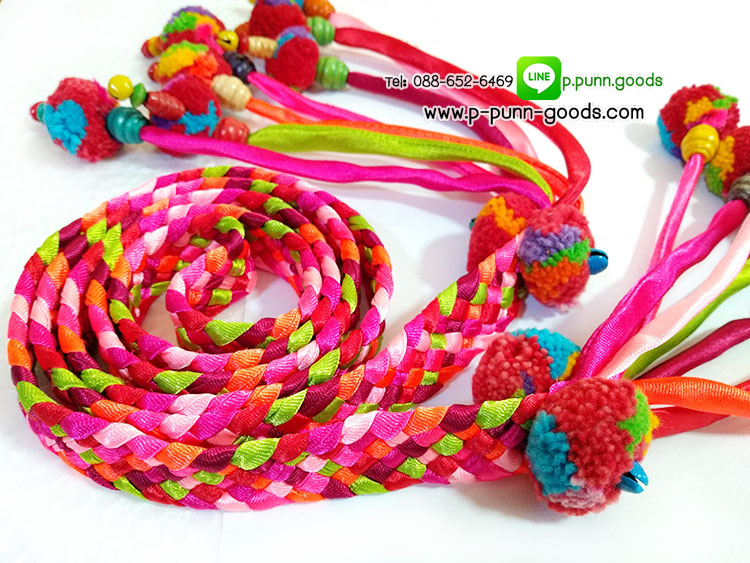 สายรัดเอว/เข็มขัดชาวเขาตุ้มปอมๆ