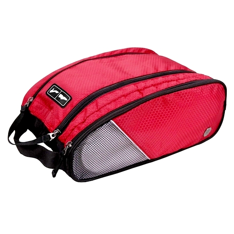 กระเป๋าใส่รองเท้ากันน้ำ สำหรับเดินทาง เล่นกีฬา ผลิตจากโพลีเอสเตอร์คุณภาพสูง เบา ทนทาน มีกระเป๋าซิปด้านข้าง