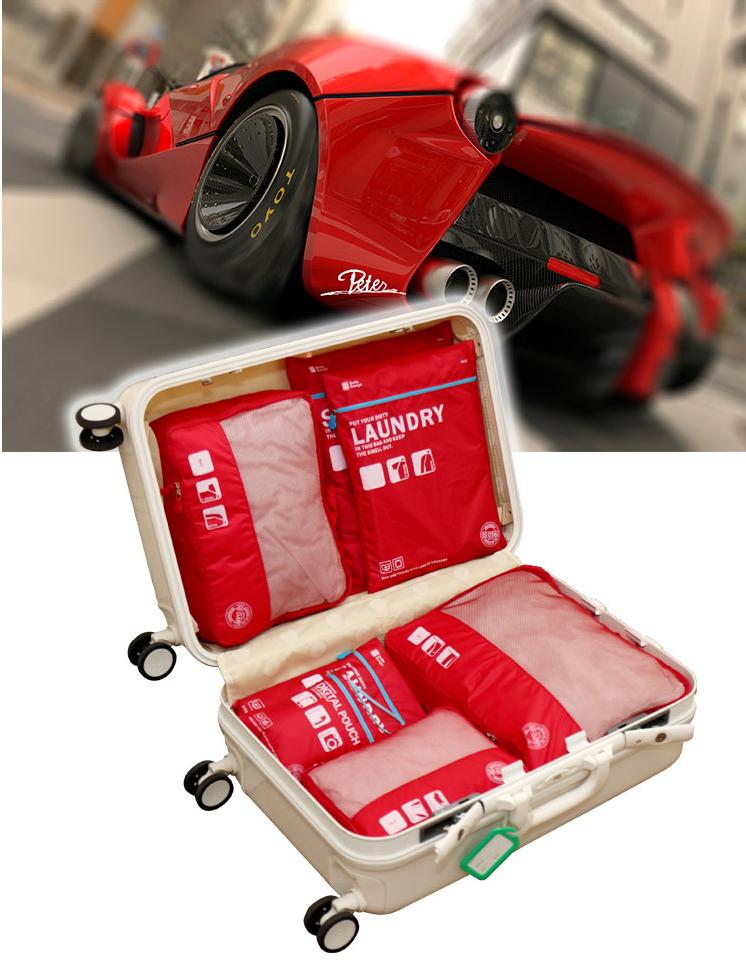 Botta Design กระเป๋าจัดระเบียบเดินทาง 7 ใบ ผลิตจากโพลีเอสเตอร์กันน้ำคุณภาพดี สำหรับจัดระเบียบเสื้อผ้า กางเกง ชุดชั้นใน กางเกงใน อุปกรณ์ไอที มี 6 สี