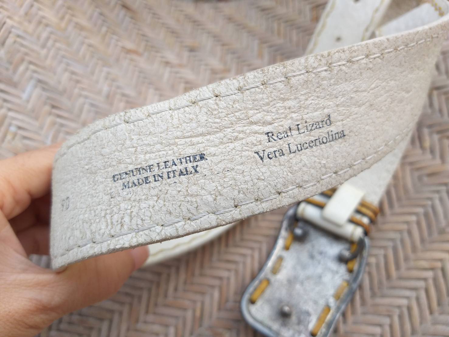 เข็มขัดชาย หนังแท้แนวร็อค Post&Co Made in ITALY