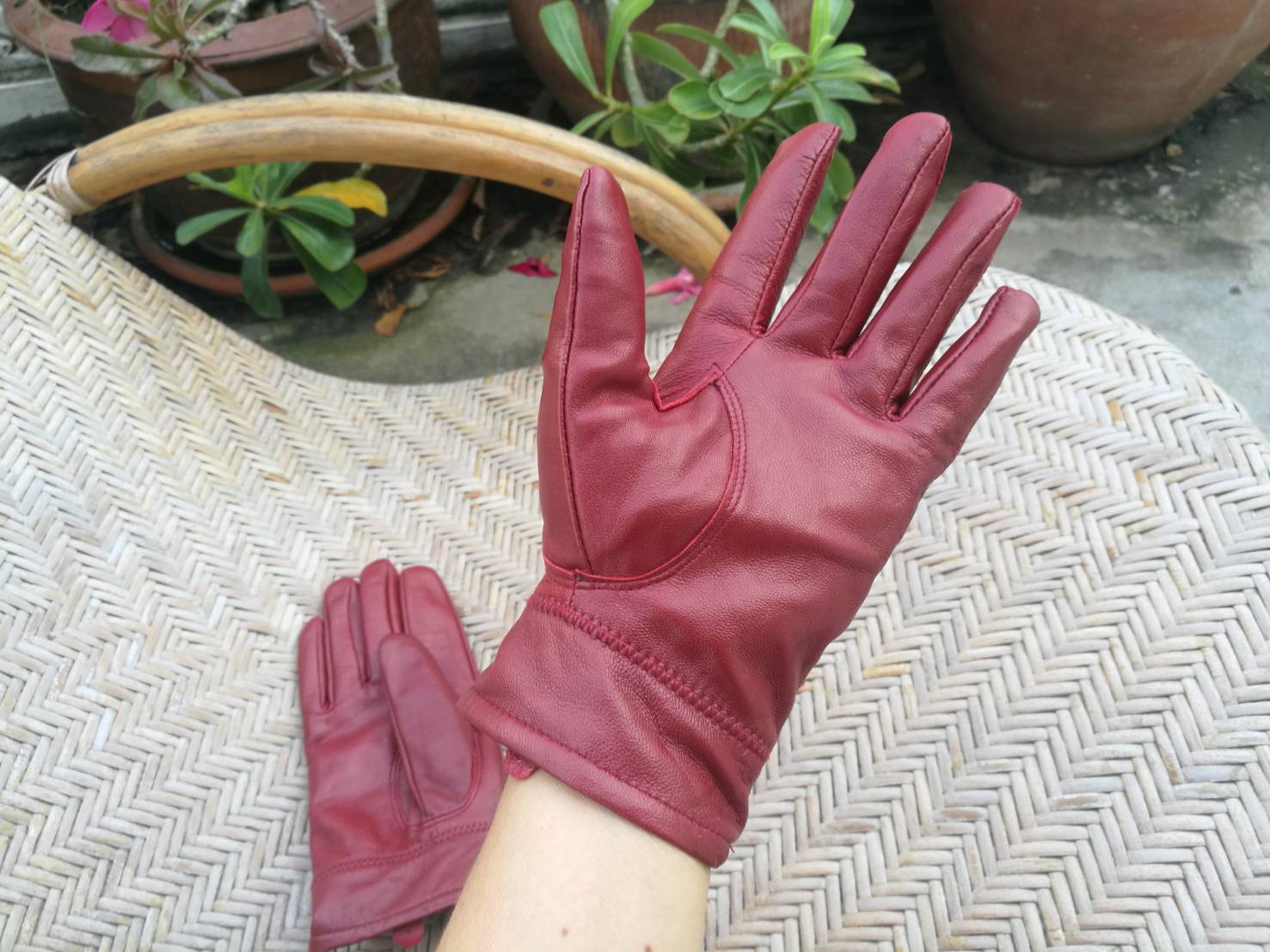 ถุงมือหนังแท้ บุขนด้านในอุ่นติดลบ สวยมากกก