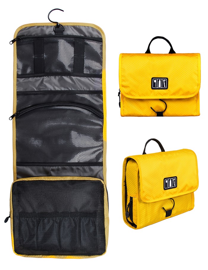 Bagsmart กระเป๋าใส่อุปกรณ์อาบน้ำ คุณภาพสูง ใส่อุปกรณ์อาบน้ำ แขวนได้ สำหรับเดินทาง ท่องเที่ยว (Yellow)