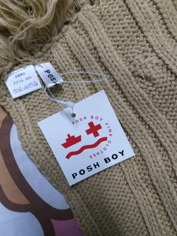 ผ้าพันคอไหมพรม POSH BOY JAPAN (ของใหม่)