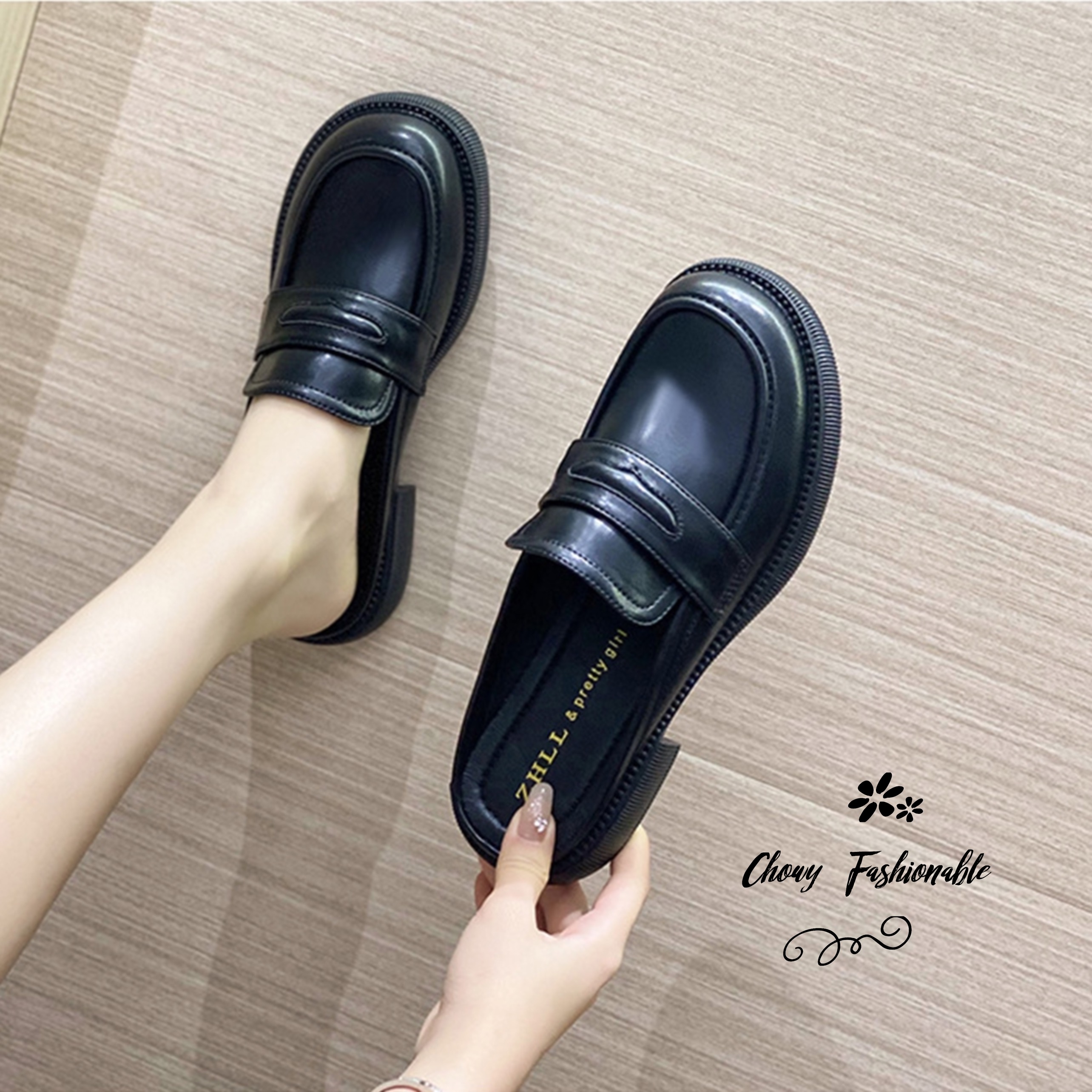 รองเท้าไซส์ใหญ่ 42 EU แตะสวมครึ่งท่อน แตะปิดหัว แตะไซส์ใหญ่ หนังแท้ KR1123