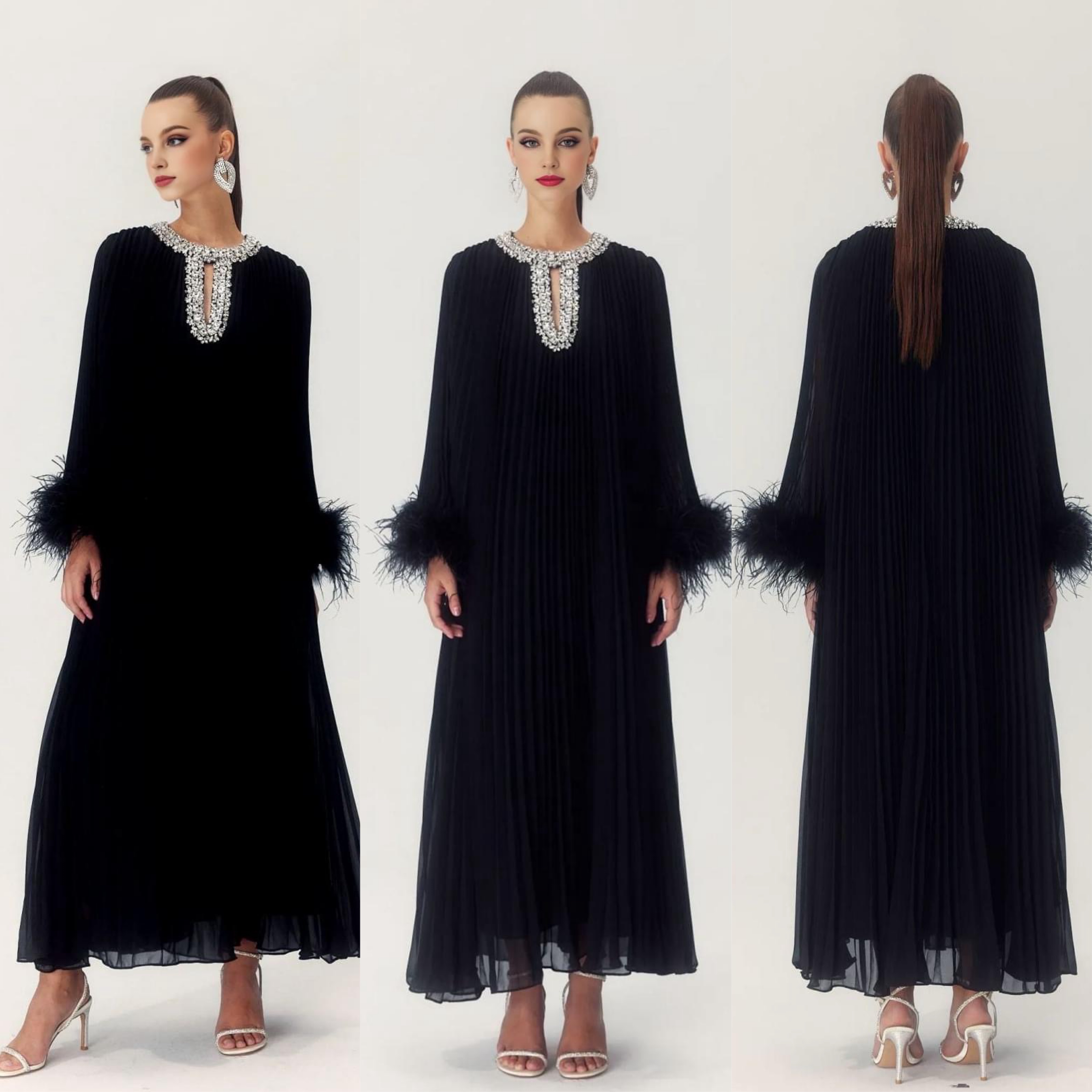 เดรสแขนยาว กระโปรงบานตัวปล่อย คัตติ้งประณีต กรุยกราย ใส่สบาย : สินค้าคุณภาพ (พร้อมส่ง)