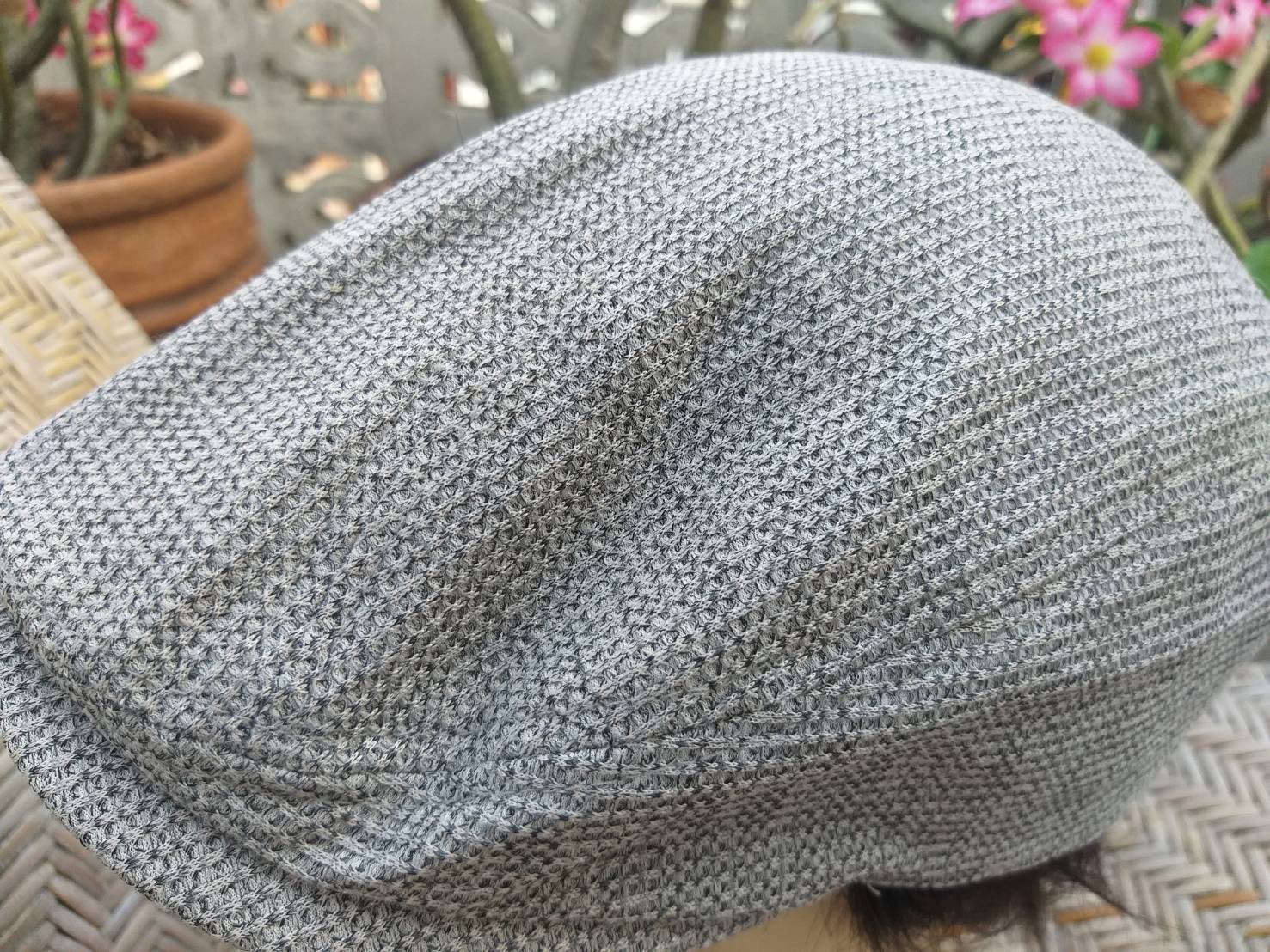 หมวกติงลี่ หมวก flat cap ผ้าทอสวยน่าใส่