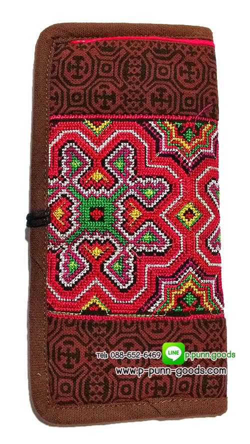 กระเป๋าสตางค์ผ้าชาวเขา กระเป๋าใบยาว