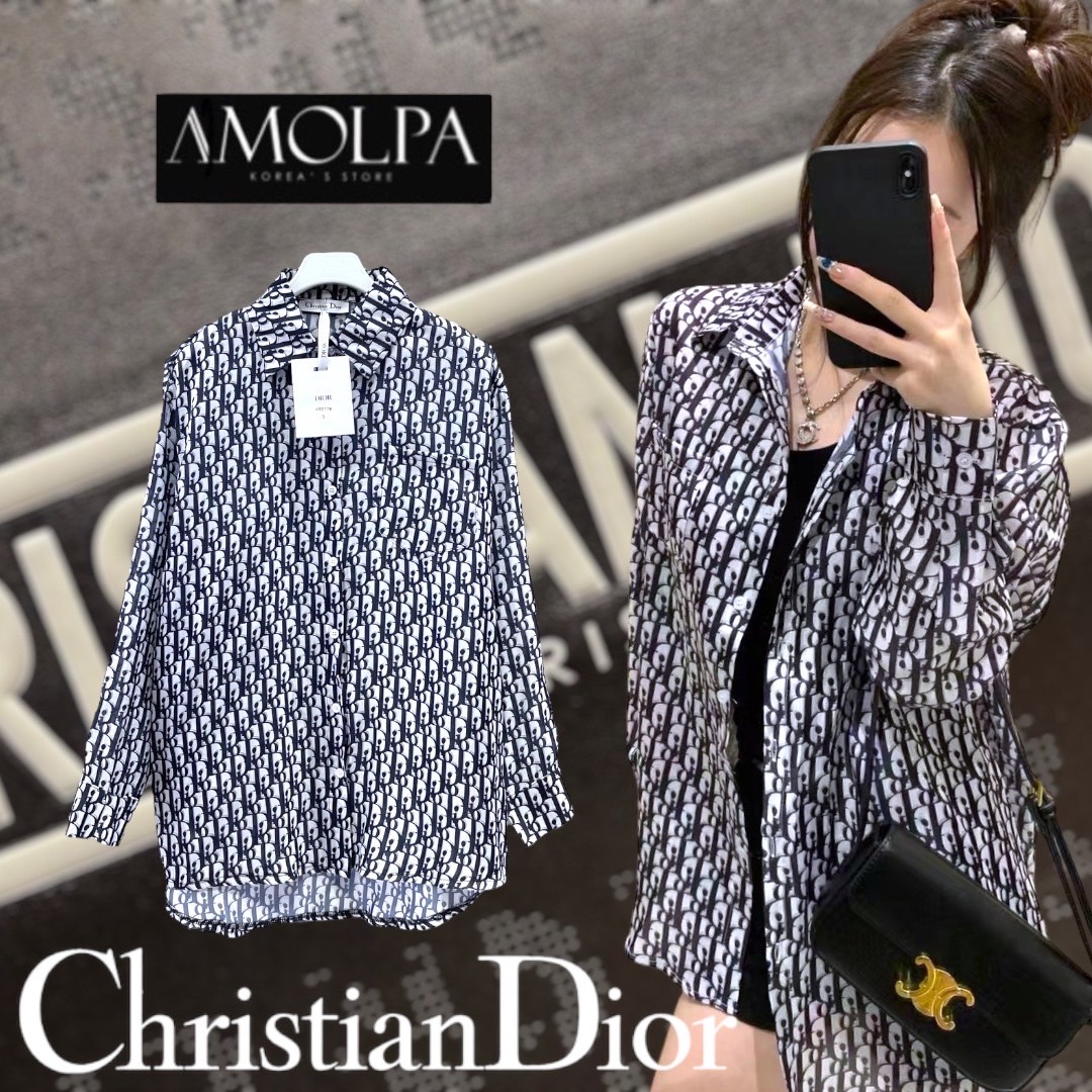 เสื้อเชิ้ตผ้าไหมเกาหลี CD. สวยหรูดูแพง แสงออก ดีเทลละเอียดทุกจุด ลายใหม่ ใส่สบาย : สินค้าคุณภาพ (พร้อมส่ง)