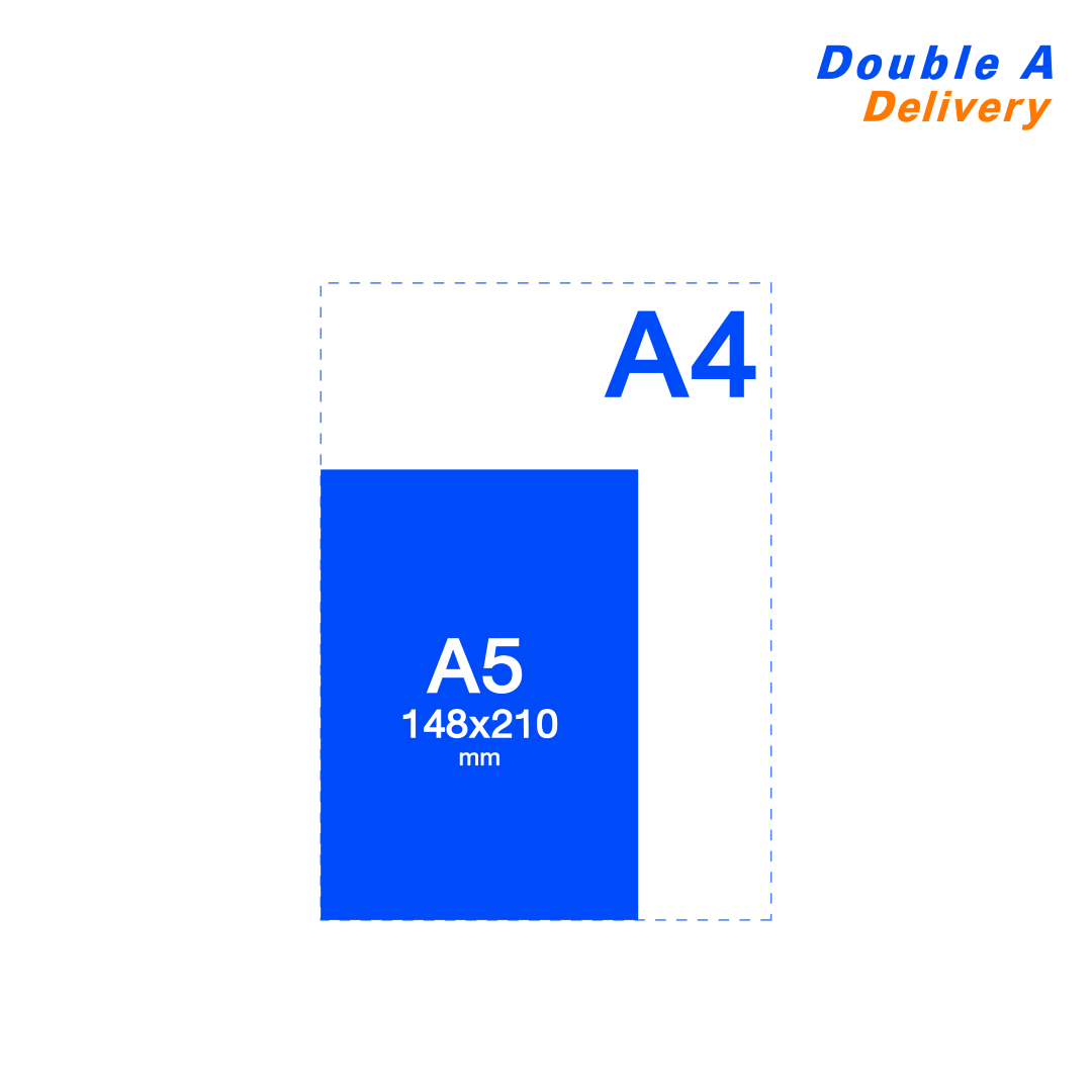 [4 เล่ม ] Double A สมุดสันห่วง A5 80แกรม 50แผ่น ลาย A Piece of Mind