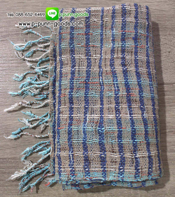 ผ้าพันคอผ้าฝ้าย/ผ้าคลุมไหล่ งานผ้าฝ้ายทอมือ เนื้อนุ่ม