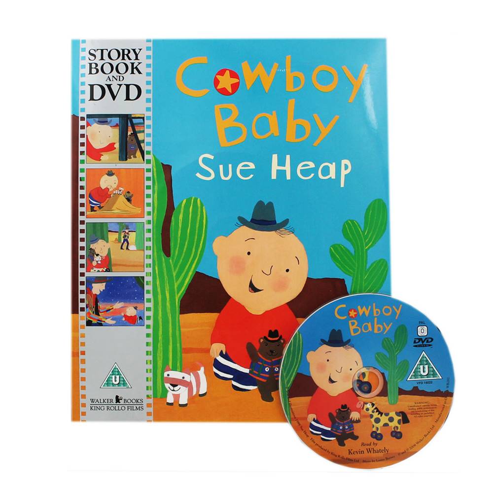 Story Book & DVD : Cowboy Baby : Sue Heap หนังสือนิทานภาพ ของซู ฮีพ พร้อมดีวีดี Walker Books