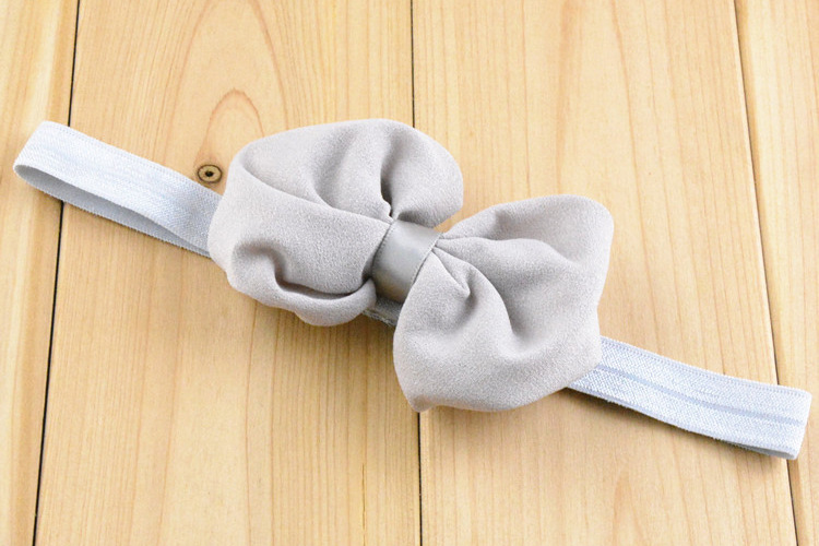 ผ้าคาดผมเด็กอ่อน แบบโบว์ใหญ่จีบรูด Classic Style