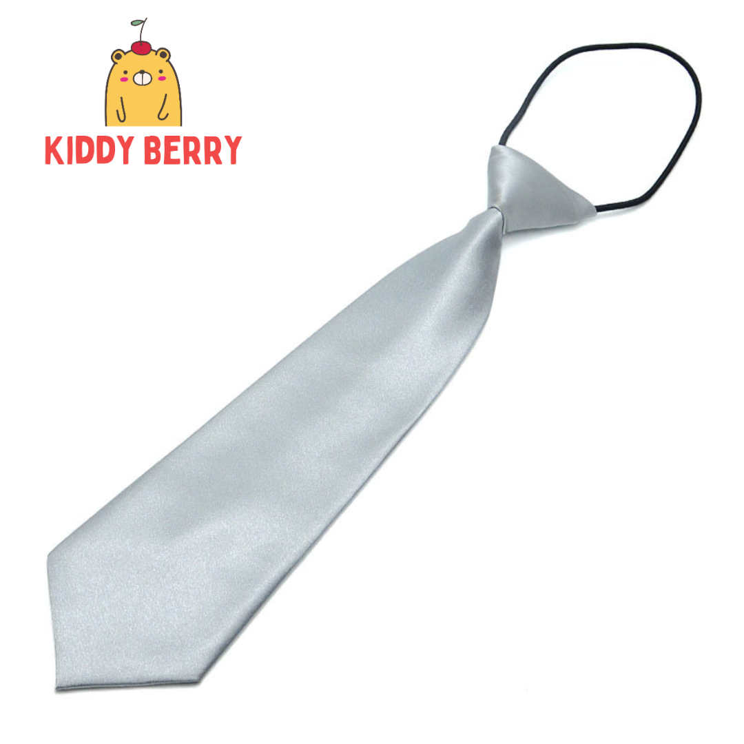 เนคไทเด็ก เนกไทเด็กสำเร็จรูป ผ้าซาติน สวมใส่ง่าย สำหรับเด็กวัย 1-12 ปี