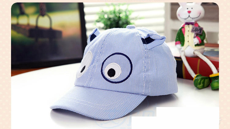 หมวกแคปเด็กอ่อน ปักรูปหน้าสัตว์ มีหูตั้ง น่ารัก ขนาด 6-18 เดือน
