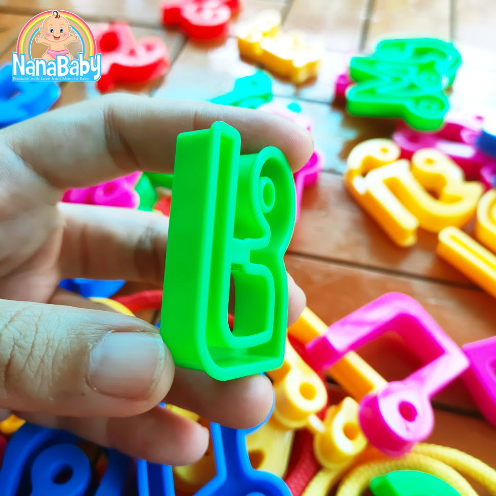 ของเล่นร้อยเชือก ชุดร้อยเชือกเด็ก ตัวอักษร ก-ฮ (44 ชิ้น) ของเล่นเด็กอนุบาล 2-3 ขวบขึ้นไป ของเล่นเสริมพัฒนาการ ของเล่นฝึกสมาธิ