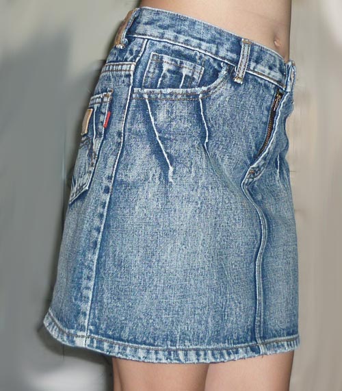 กระโปรงยีนส์ฟอกซีด สวยเซอร์ๆ 29-34-15