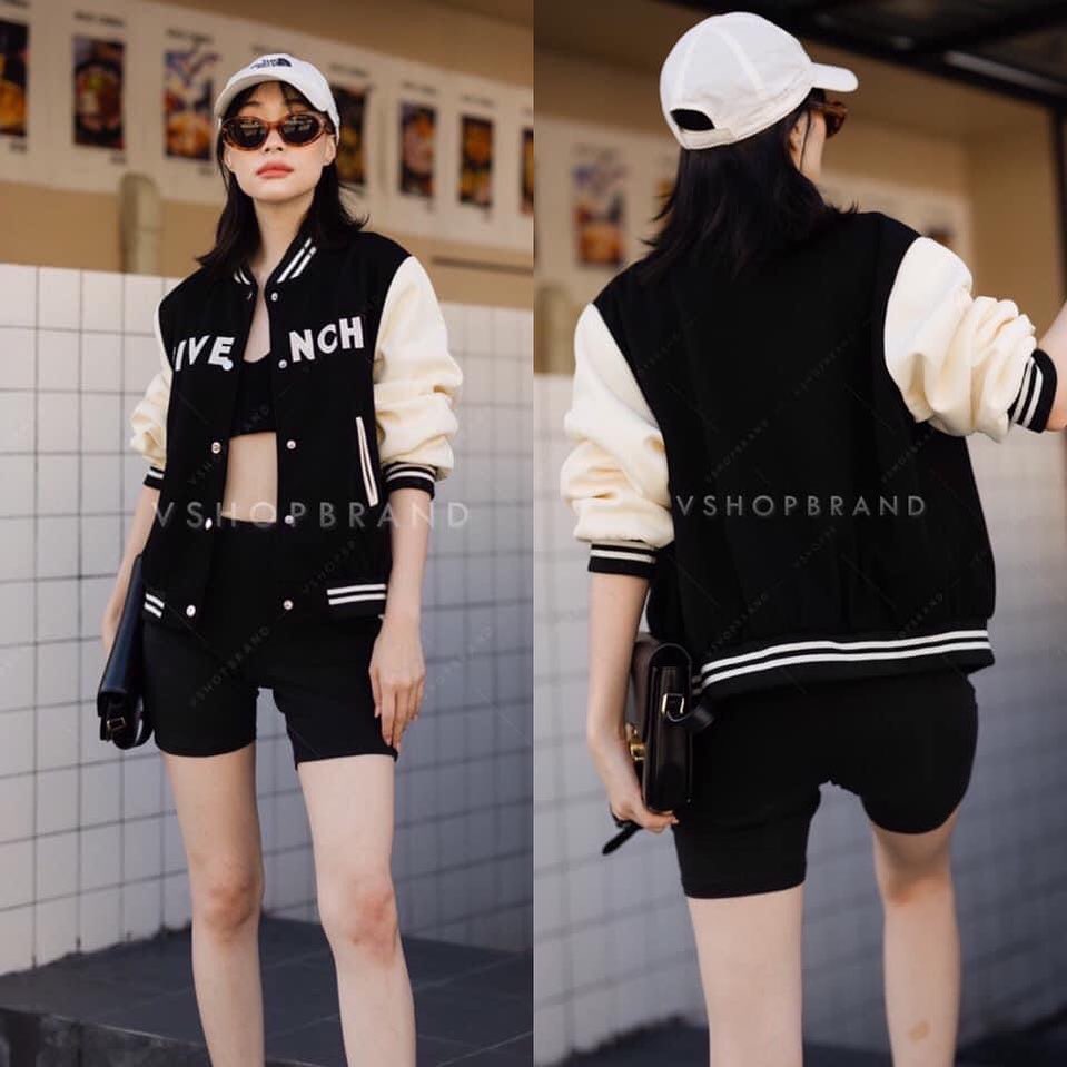 แจ๊คเก็ต กรี๊ดๆๆๆงานสวยมากๆค่ะตัวนี้ สาวสายสตรีทห้ามพลาดเลยค่ะ ปักลาย Givench.y อก สุดชิค ผ้าเนื้อดีมากๆค่ะ . : สินค้าคุณภาพ (พร้อมส่ง)