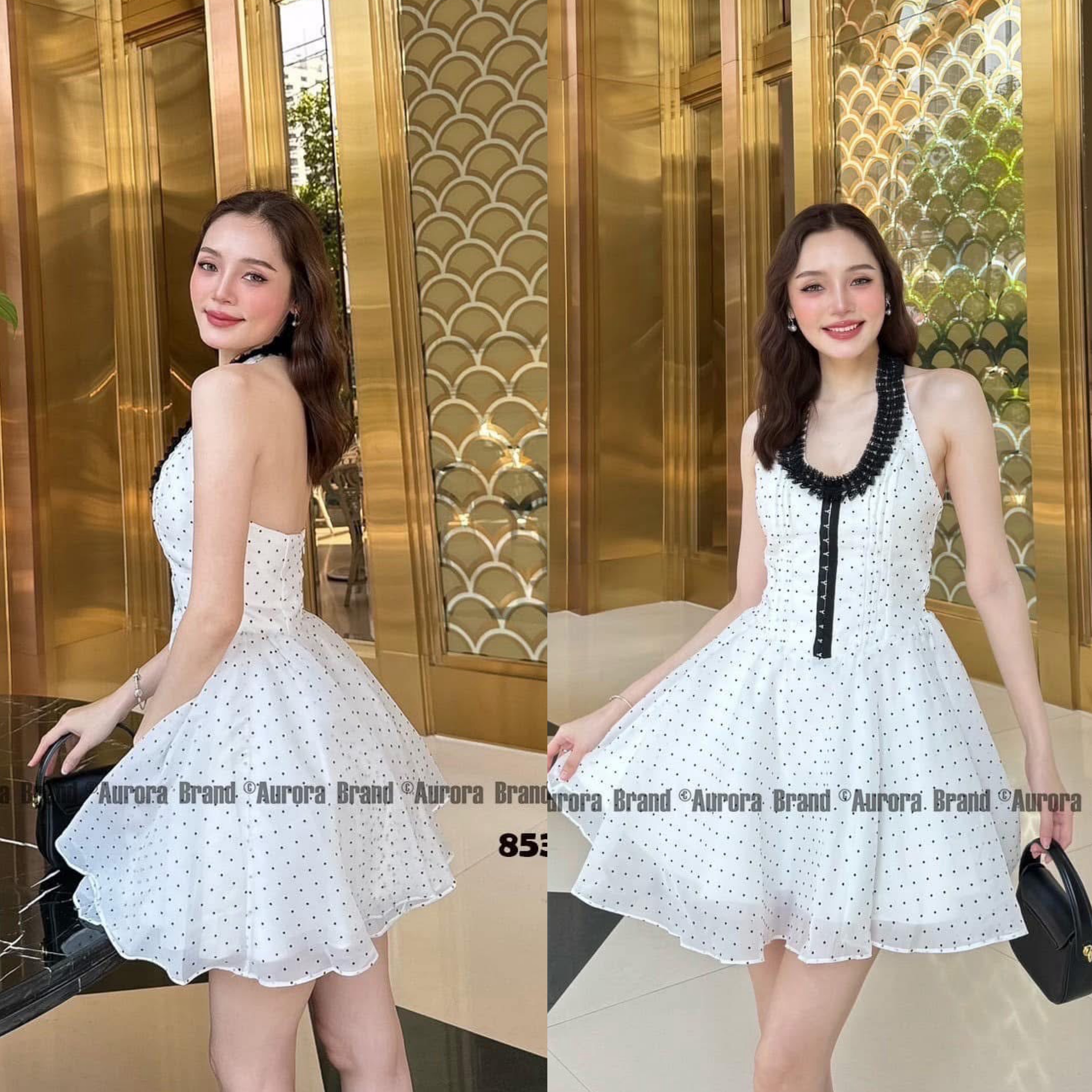 เดรสสวยเปรี้ยวสวยสับ เนื้อผ้าหนานุ่มทุหการสัมผัส งานมีเทคเจอร์ในตัว งานทรงสวย งานสวยเปรี้ยวเผ็ช อกเสริมฟองน้ำเพื่อทรงสวย มีซับใน มีซิปหลัง ใส่สบาย : สินค้าคุณภาพ (พร้อมส่ง)