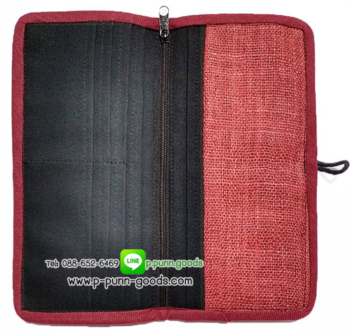 กระเป๋าสตางค์ผ้าชาวเขา กระเป๋าใบยาว