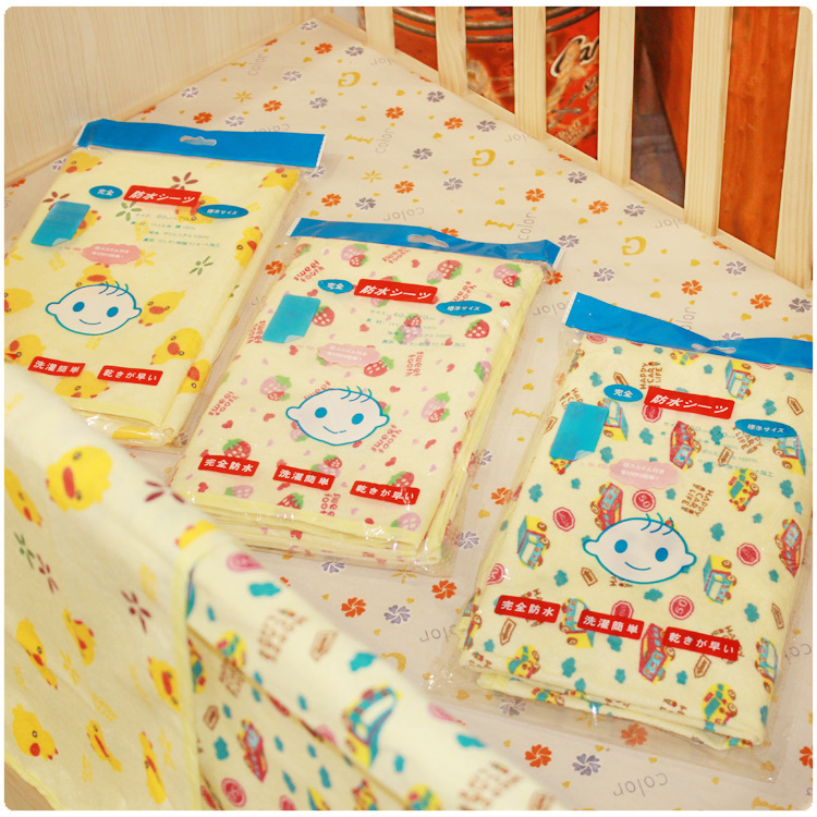 ผ้ายางสักหลาด ปูที่นอนซับฉี่ Piyo Piyo ขนาด 80 x 60 ซม. ลายเป็ด