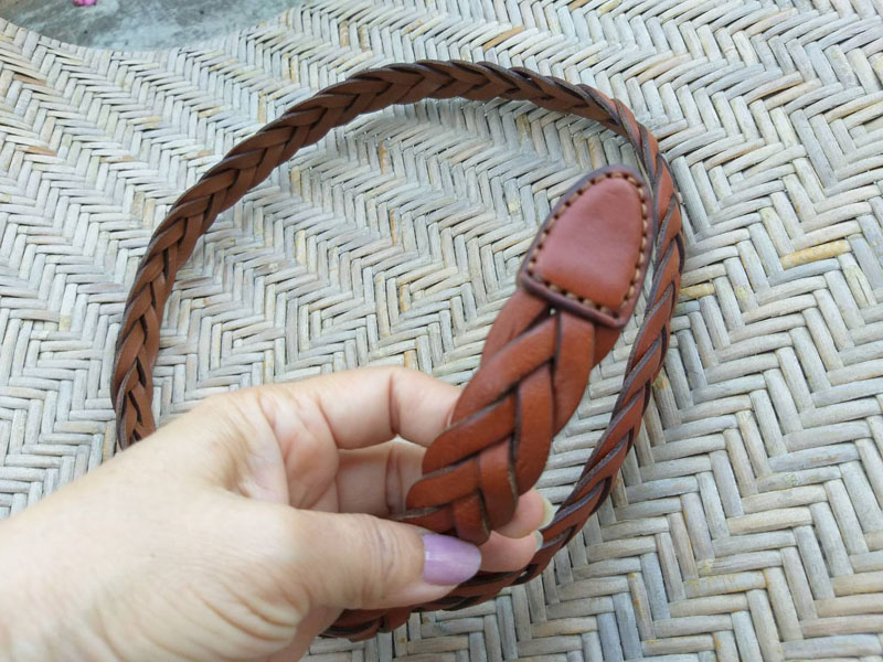 เข็มขัดหนังแท้สานขัด สวยน่ารักมาก