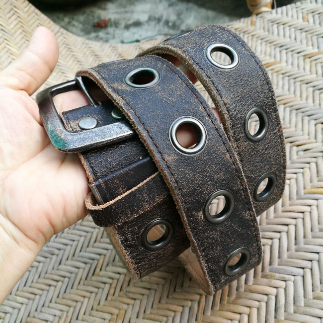 เข็มขัดชายหนังแท้ หัวเหล็ก สายเท่ๆ