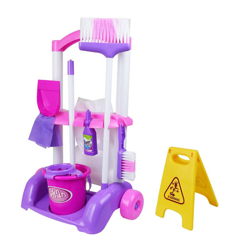 [ส่งฟรี] ของเล่นแม่บ้าน รถเข็นแม่บ้าน ของเล่นงานบ้าน รถเข็นของเล่น ไม้กวาดเด็ก ไม้ถูพื้นเด็ก ชุดทำความสะอาดเด็ก Little Helper