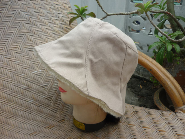 หมวกปีกกว้าง ปีกบุขน ใส่อุ่นหน้าหนาว