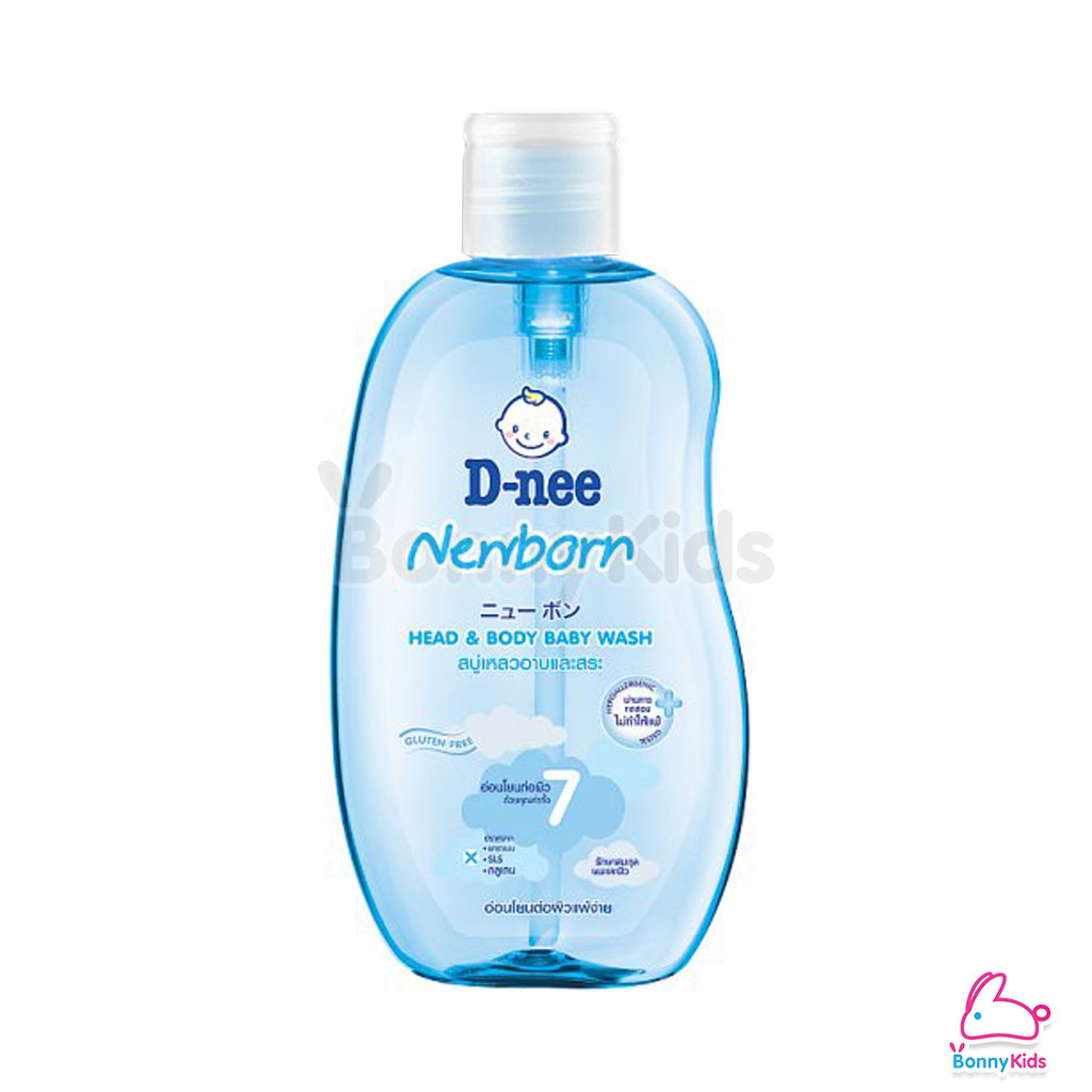 D-nee Newborn Head & Body Baby Bath สบู่เหลวอาบและสระ ขนาด200ml.