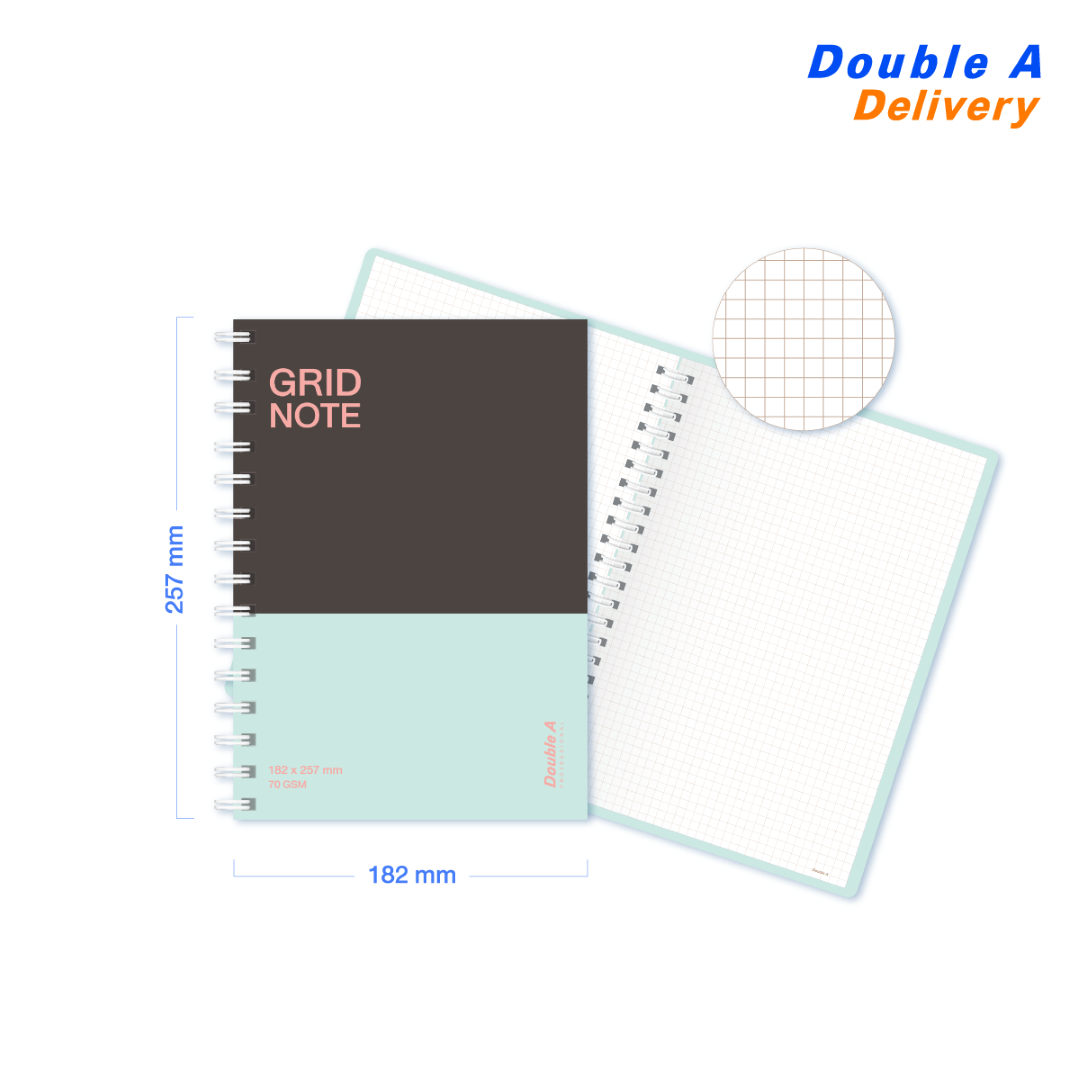 [4 เล่ม]สมุดสันห่วง B5 70แกรม 60แผ่น เนื้อในพิมพ์เส้นตาราง