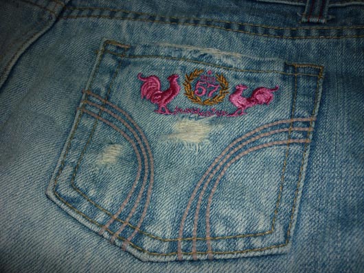 กระโปรงยีนส์ฟอกซีด เซอร์ๆ น่ารักเซ็กซี่ 32-34-9.5