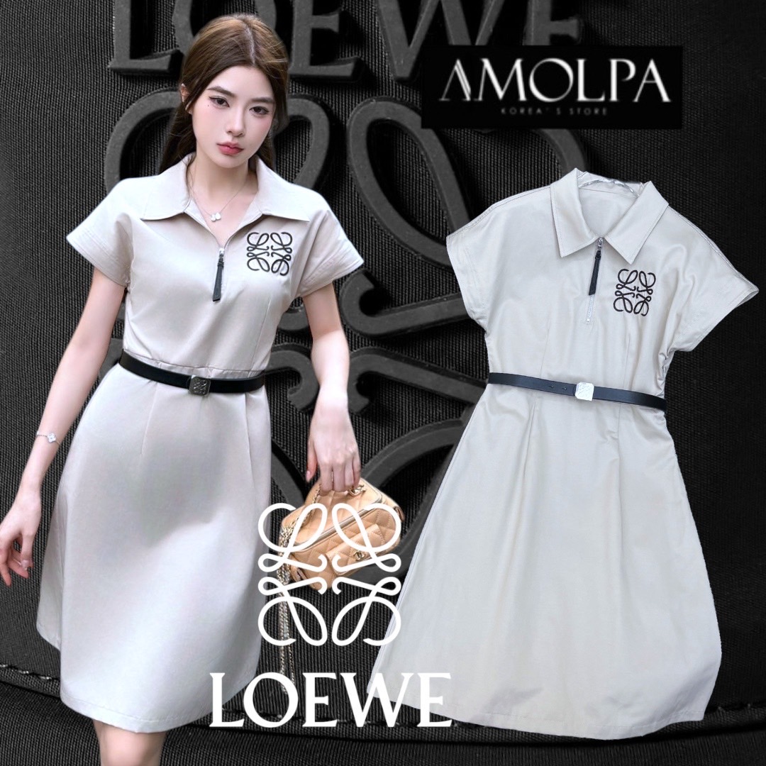 DRESS LOEWE WITH BELT!!!! สวยแบบไม่เกรงใจใครเลยค่า งานสวยม๊ากกก สวยหรู ดูแพงสุดๆ งานมีน้ำหนัก ผ้าอย่างดี น่ารักม๊ากก ใส่สบาย : สินค้าคุณภาพ (พร้อมส่ง)