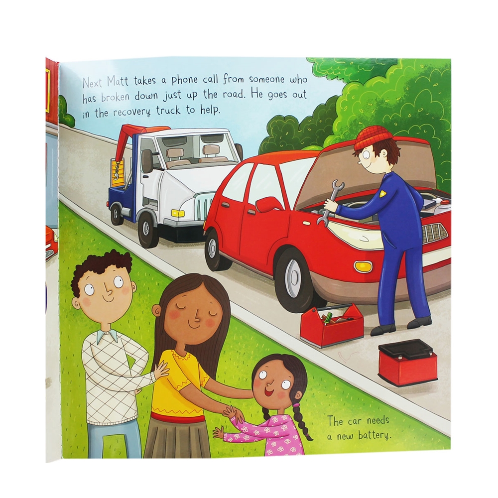 Convertible Playbook Garage : Storybook, Building and Playmat : Miles Kelly หนังสือกิจกรรม อู่ซ่อมรถ