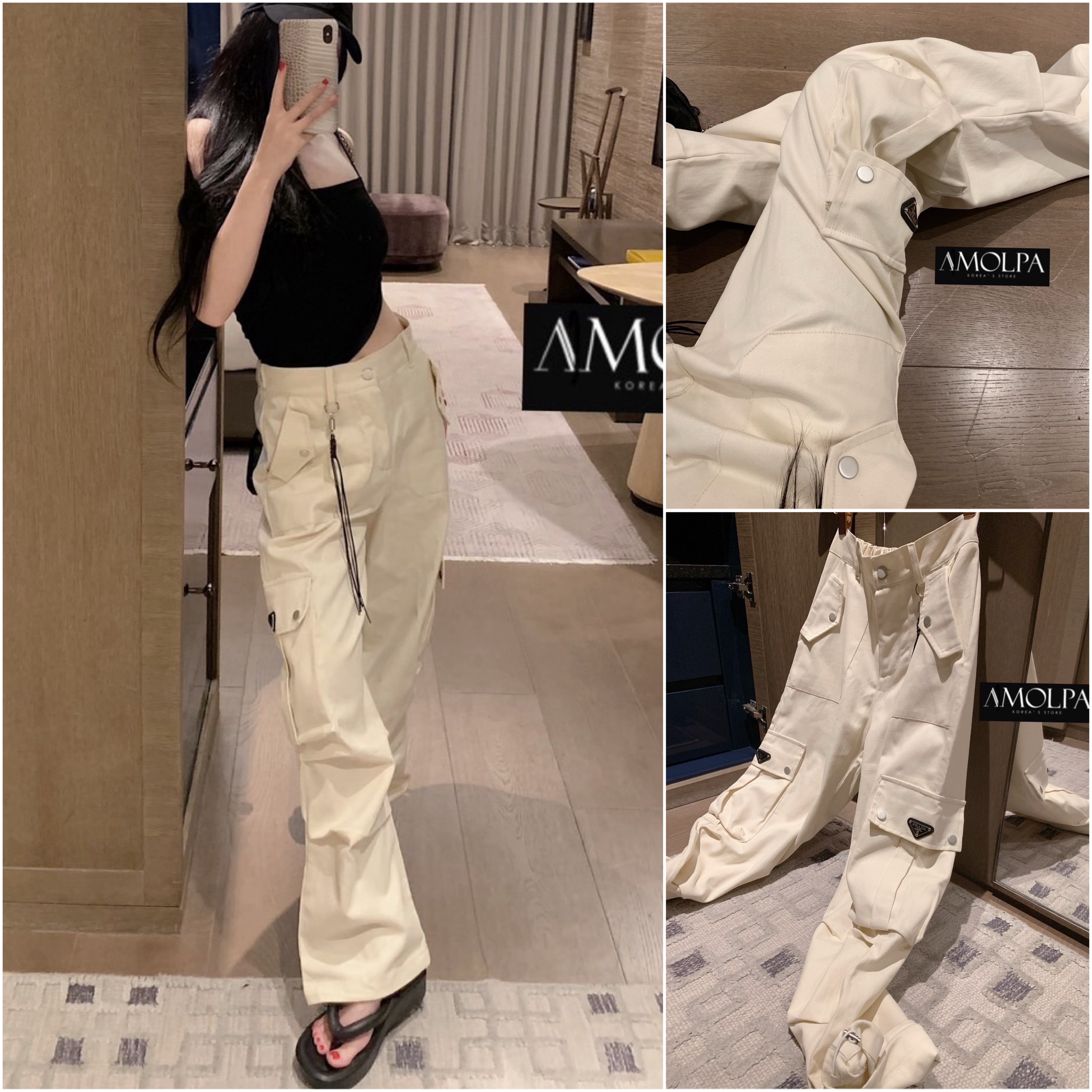 กางเกง PD DENIM ทรงคาโก้ งานสวยยยม๊ากกก งานไฮเอนชนช๊อป ใส่สบาย : สินค้าคุณภาพ (พร้อมส่ง)