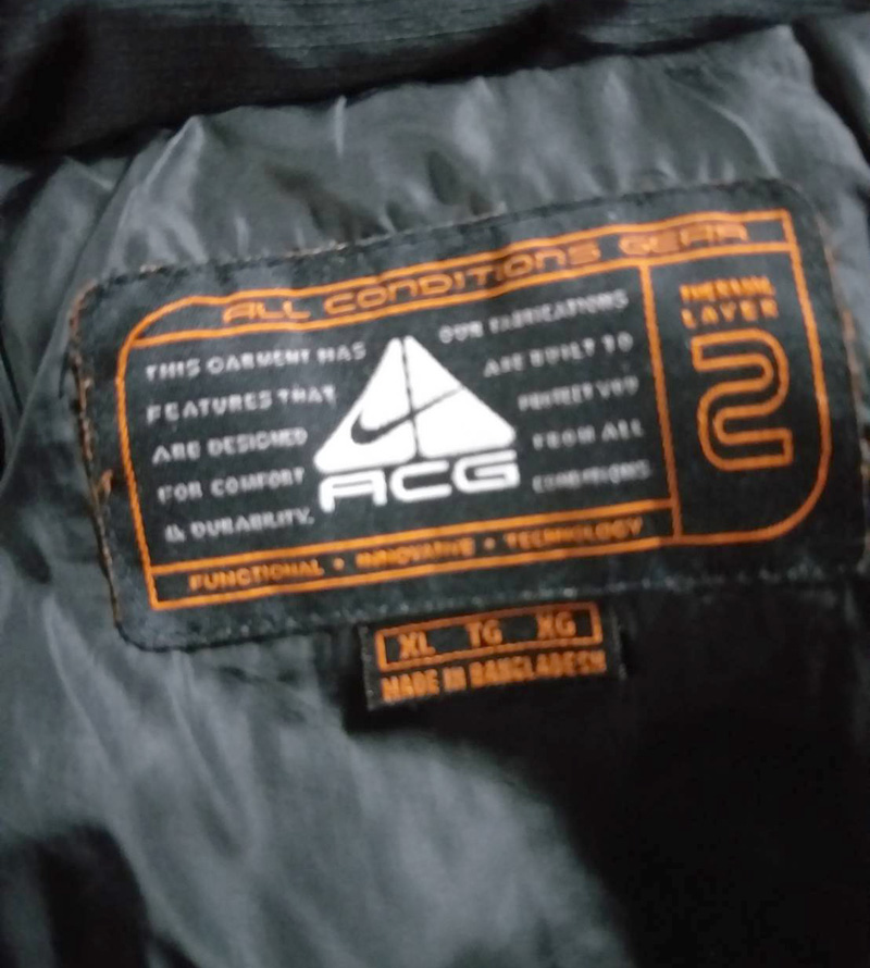 โค้ทขนเป็ด NIKE SzXL อุ่นติดลบ