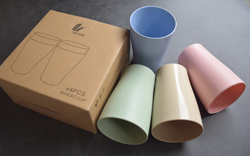 แก้วน้ำเด็ก แก้วน้ำจากฟางข้าวสาลี BPA-Free ปลอดสารพิษ เป็นมิตรต่อสิ่งแวดล้อม