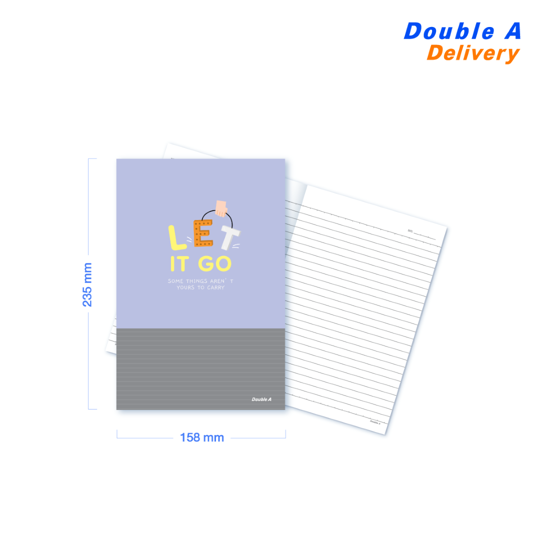 [12 เล่ม ]Double A สมุดรายงาน A4 80แกรม 30 แผ่น ลาย A Piece of Mind