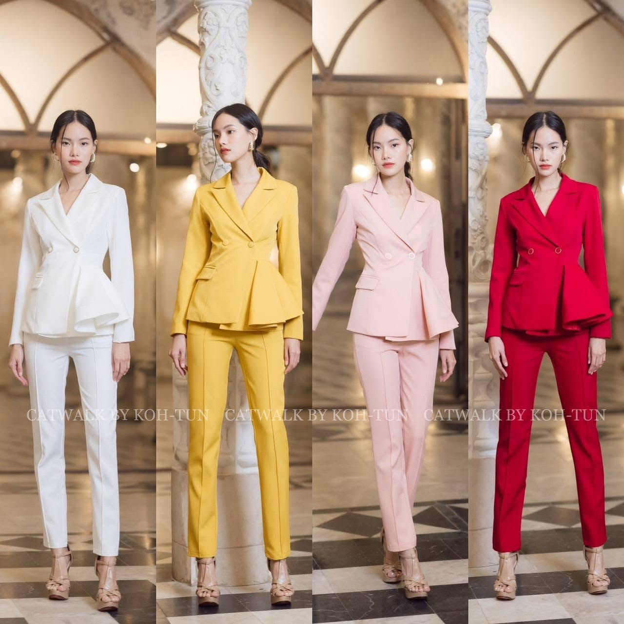 เซตBLAZER แต่งระบายข้าง มาพร้อมกางเกงขายาวทรงกระบอกเล็ก เนื้อผ้าเกรดเอ สวยเว่อร์ ใส่สบาย : สินค้าคุณภาพ (พร้อมส่ง)