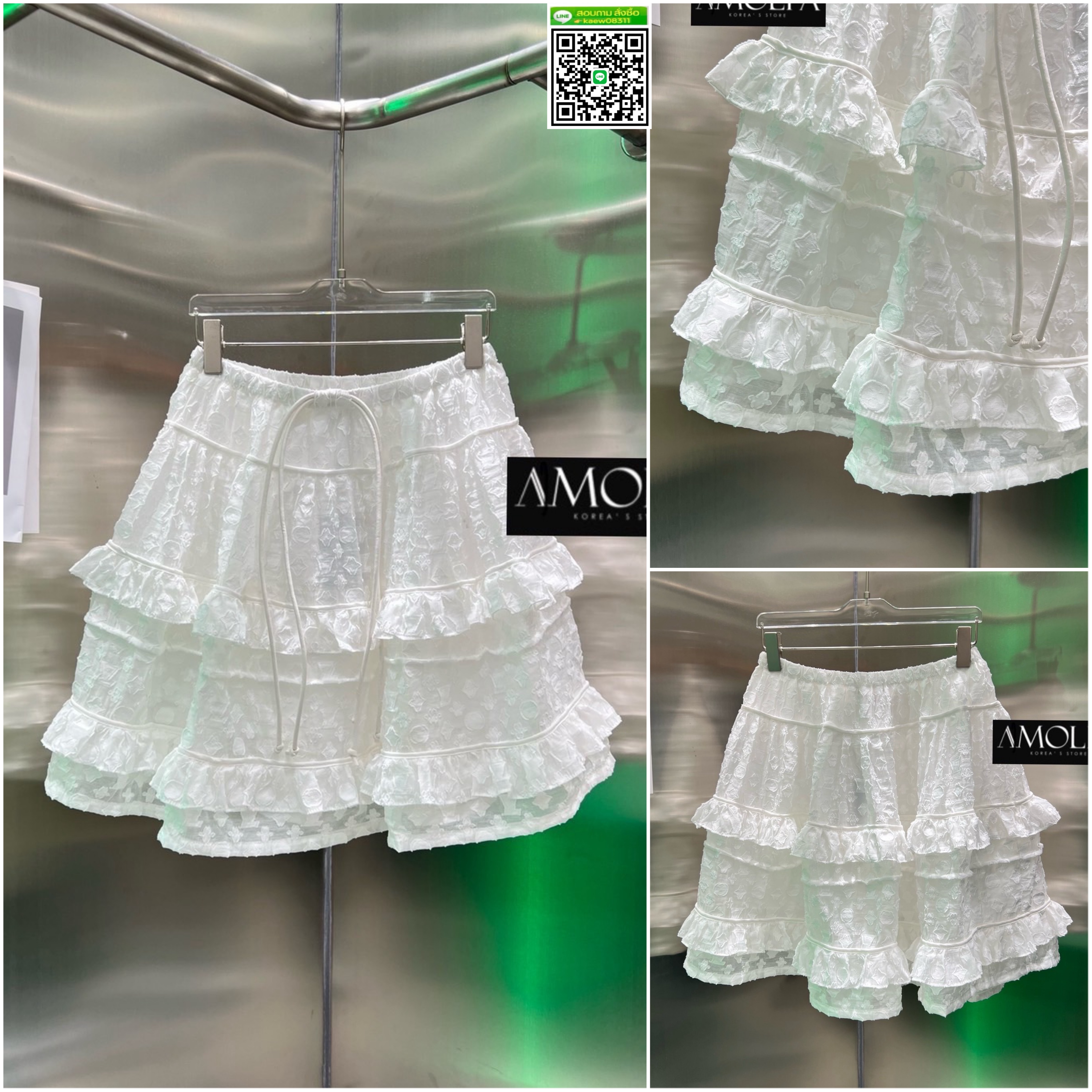 SET 2 PCS LV. MONOGRAM Fil Coupe ตัวเสื้อเป็นเชิ้ตสาบยาวลงมา เนื้อผ้า เป็นงาน3D มี TEXTURE ในตัวเอง สวยหรู ดูแพง มาพร้อมกระโปรงชั้นแต่งเลเยอร์อย่าง เทพพพพ สินค้าคุณภาพ (พร้อมส่ง)