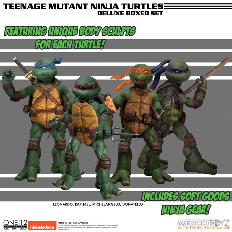 [เปิดจอง] Mezco~ One 12 Colletive Teenage Mutant Ninja Turtles Deluxe Boxed Set: