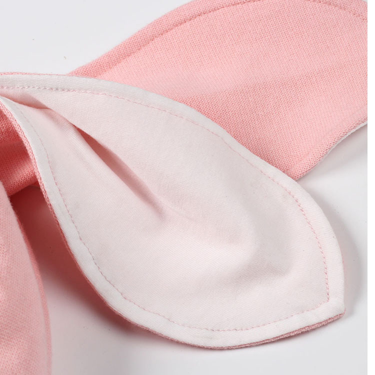 หมวกเด็กอ่อน ฮู้ดเด็กผูกคางเด็กเล็ก วัย 3 - 24 เดือน กระต่ายน้อย - มีสีเทา/ชมพู