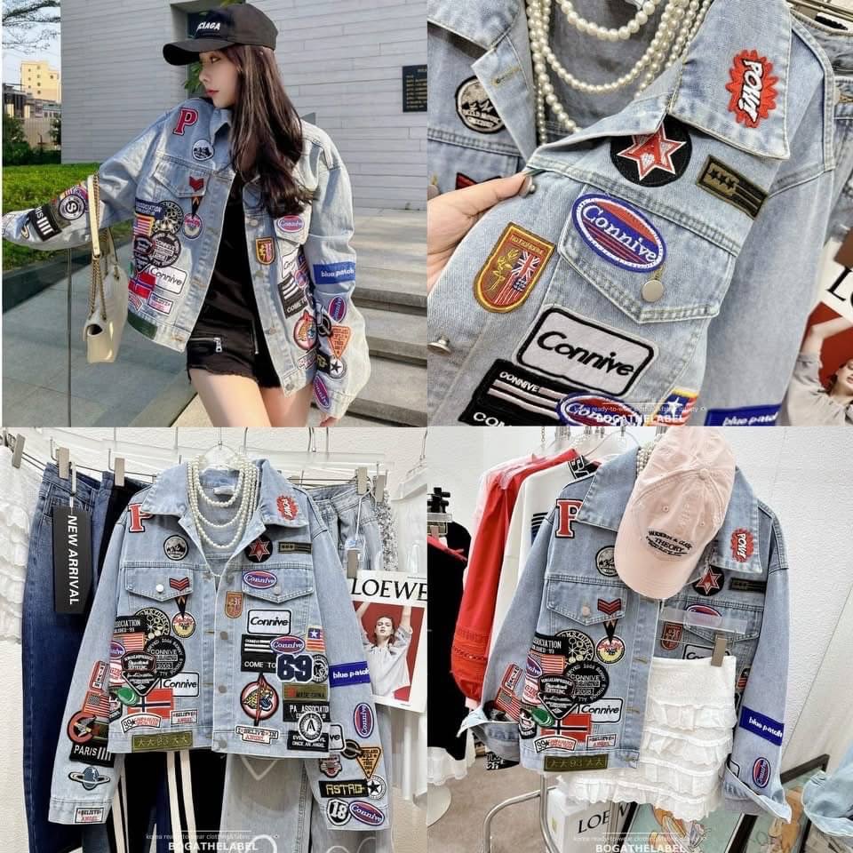 แจ็คเก็ตยีนส์ตัวเด็ดมาแล้ว🔥 ทรงโอเวอร์ไซส์ ใส่สบาย : สินค้าคุณภาพ (พร้อมส่ง)