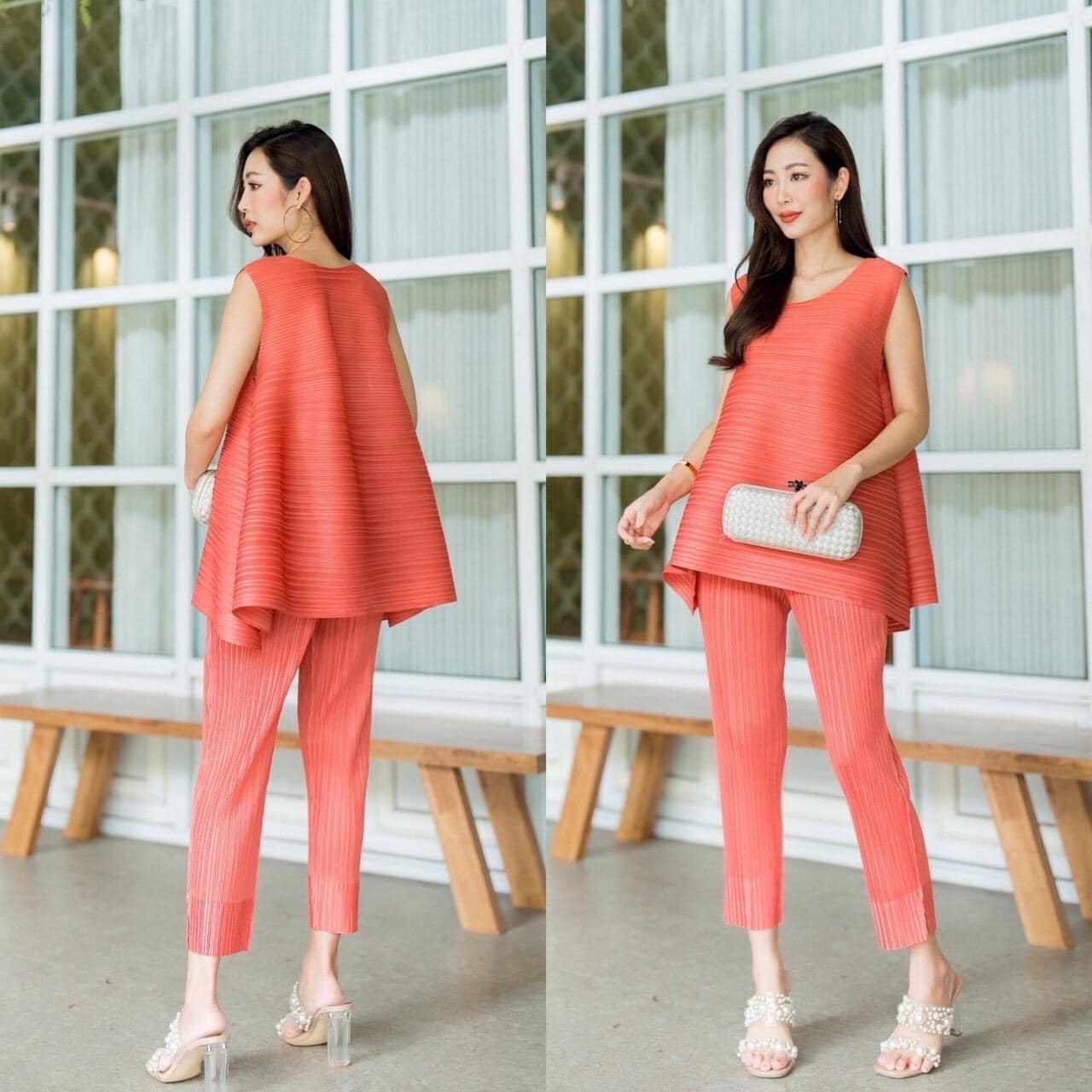 ชุดเซตผ้าอัดพลีท AA Premium ทรงสวย สีสด . สินค้าคุณภาพ (พร้อมส่ง)